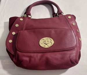 Emma Fox Red Leather Purse Handbag Shoulder Crossbody Bag - Picture 1 of 11