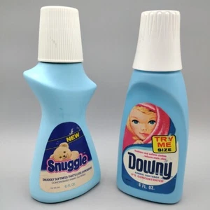 VINTAGE Daunen Weichspüler 6 Unzen Try Me Größe leere Flasche & Kuschelflasche sehr guter Zustand - Bild 1 von 10