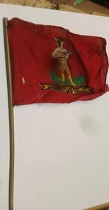 GI JOE Vintage 60s 76 Bicentennial 1/6th Scale Flag with Wood Pole rayon cloth - Picture 1 of 2