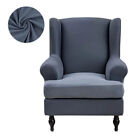 Solid Color Wing Back Chair Covers Stretch Armchair Cover Back Loveseat Cover