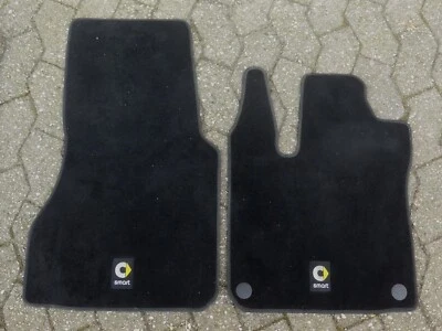 Original Smart 453 Fussmatte vorne 2-teilig Fussmatten Matte Velour Schwarz - Bild 1 von 3
