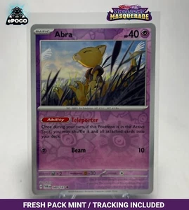 Abra 080/167 Holograma Inverso Pokemon Juego de Cartas Coleccionables: Twilight Masquerade COMO NUEVO ENVIADO HOY - Imagen 1 de 2