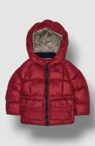 $191 Mon Coeur Kid's Red Hooded Puffer Jacket Coat Size 4Y - Picture 1 of 3
