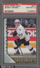2005-06 Upper Deck Young Guns #201 Sidney Crosby RC Rookie PSA 10 GEM MINT