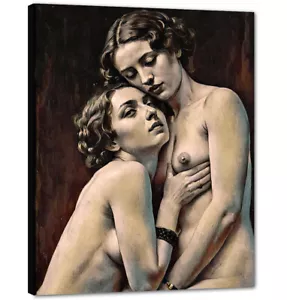 Timeless intimacy erotic lesbian nude vintage picture 50x70 erotic nu female X91 - Picture 1 of 3