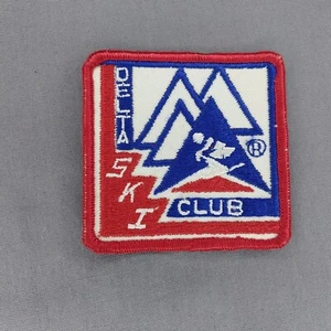 Delta Airlines Ski Club 3"x3" Red White Blue Patch - Picture 1 of 2