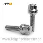 Typ B Felgenschloss | M12x1,5 | Länge: 34mm | Kugel R13 | SW 17