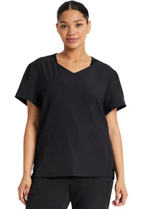 Blusa Médica Negra HeartSoul Cuello en V HS647 BCKH - Imagen 1 de 5