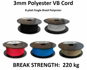 Australian Made 3mm Polyester VB Cord *PER 10 METRES* Venetian Blind Rope String - Picture 1 of 6