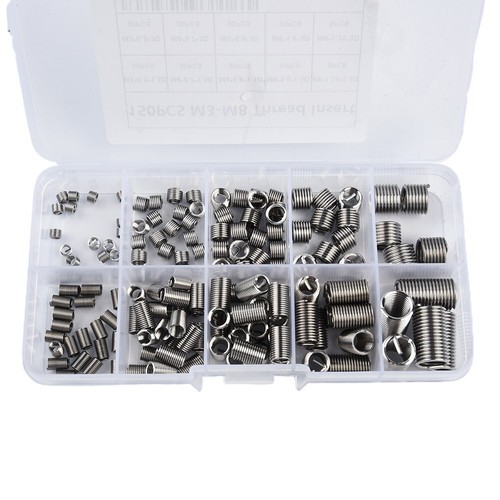 150pcs Stainless Steel Threaded Inserts M3/M4/M5/M6/M8 Thread Repair