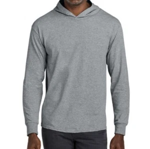 Beverly Hills Polo Club Sports Men's Large, Long Sleeve Gray T-Shirt Hooded - Picture 1 of 8