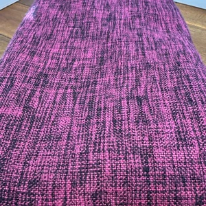 Sewing Fabric Woven Knit Pink & Black Cotton Texture 3yd x 60 Retro - Picture 1 of 8