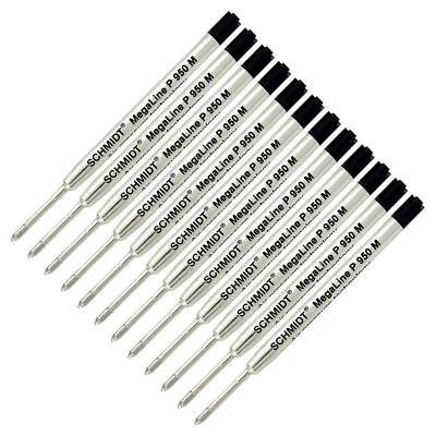 12 Pack - Schmidt P950 MegaLine Pressurized Ballpoint Refill - Black