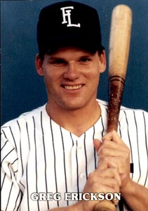 1992 Fort Lauderdale Yankees Team Issue #9 Greg Erickson Valencia California CA