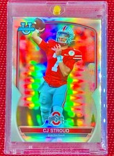 CJ STROUD ROOKIE REFRACTOR Holo Chrome Card Non-Auto - HOUSTON TEXANS RC