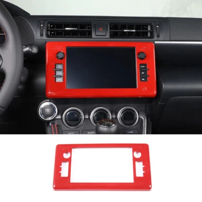 Ajuste para GR86/Subaru BRZ 2022-25 Rojo Consola Central Navegación Borde Marco Cubierta Foto 1 de 4