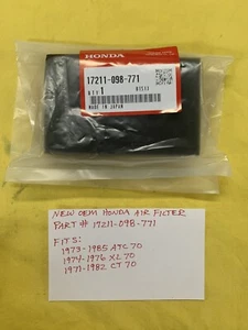 NUEVO FABRICANTE DE EQUIPOS ORIGINALES HONDA Filtro de Aire (17211-098-771) 73-85 ATC70 / 1971-82 CT70/ 74-76 XL70 - Imagen 1 de 1