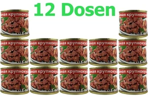 Schweinefleisch gepökelt Konserven 12 Dosen (12 x 525g) Notvorräte Mahlzeit - Bild 1 von 1