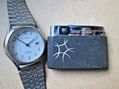 BRIQUET ET MONTRE MECANIQUE SILVER MATCH PARIS   made in France 1960/69 - Photo 1/4