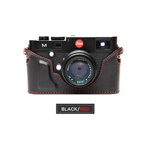 Estuche de cuero Ciesta Leica M negro rojo costuras - Imagen 1 de 2