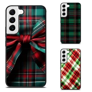 For Samsung Galaxy Z Fold Flip 3 4 5 6 TPU Cover christmas gingham pattern - Picture 1 of 25