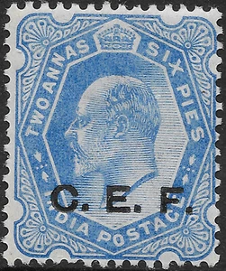India C.E.F. 1911 2a.6p sg C15 MH KEVII - Picture 1 of 2