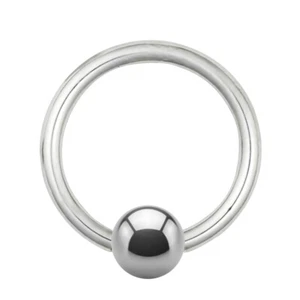 Treuheld® - 1,6 mm Piercing Klemmkugel Ring - BCR - Stahl - Silber (4620) - Picture 1 of 18