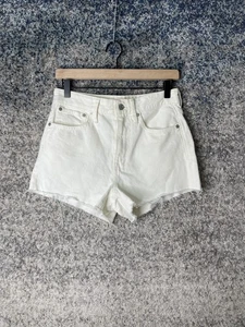 Madewell pantaloncini denim rilassati donna 25 bianchi vita alta orlo sfilacciato casual NDT17 - Foto 1 di 10