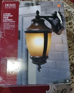 Home Decorators Collection large Exterior Light walnut Outdoor Wall Lantern - Picture 1 of 2