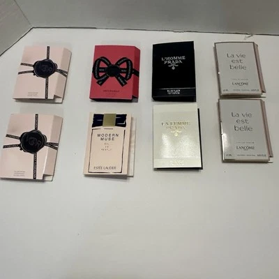 Lote 8 muestras de perfumes fragancia de diseñador Prada, Estee, Lancome, Viktor & Rolf Foto 1 de 4