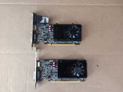 2X EVGA GEFORCE GT 610 GRAPHICS CARD 2048MB DDR3 DVI VGA AND HDMI 02G-P3-2619-KR - Image 1 of 4