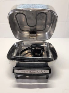 Hoover Vtg Stainless Steel Electric Fry Pan With Broiler Lid Model B3009 Works. - Picture 1 of 5