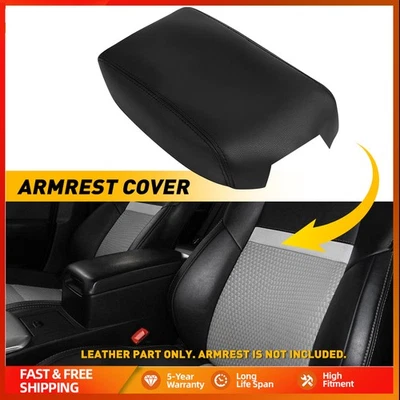 Cubierta de reposabrazos negra con tapa de consola central de cuero para Toyota Camry 2012 2013-2017 Foto 1 de 4
