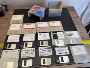 Vintage 3.5" PC Floppy Disk Lot – Software & Utilities – Untested - Picture 1 of 4