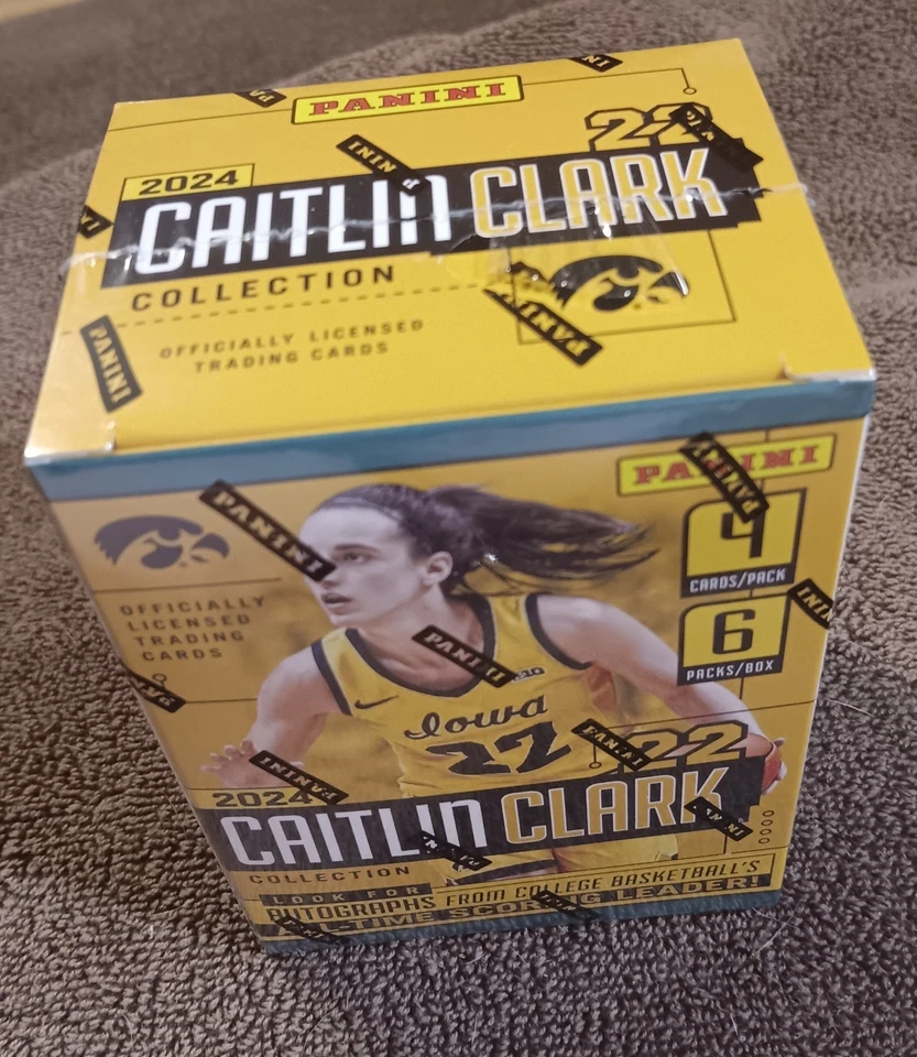 2024 PANINI CAITLIN CLARK COLLECTION BLASTER BOX IOWA Green label Special