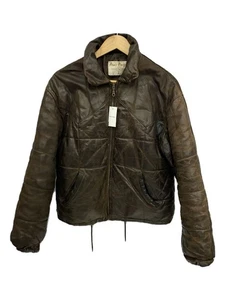 90S/Made In France/Western Style/Leather Down Jacket/52/Leather/Brw 1918 - Picture 1 of 9