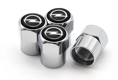 4er Set Auto Reifen Ventilkappen For Opel Logo Silber - Luftventil Abdeckungen.* - Image 1 of 2