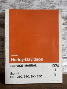 Harley Davidson Service Manual 1961 To 1974 Sprint SS 250/350, SX-350 - Picture 1 of 4