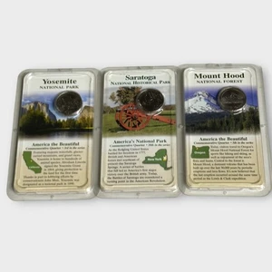 America the Beautiful Quarters Set Mt Hood Yosemite Saratoga National Parks Coin - Picture 1 of 7