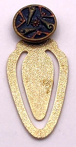Bookmark Upcycled Victorian Hand Tinted Die Cut Button - UNIQUE! - Picture 1 of 6