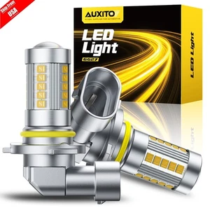 AUXITO 9006 HB4 LED Fog Light Bulbs Kit 3000K Golden Yellow High Low Beam 1-9Set - Picture 1 of 27