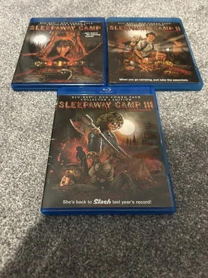 Sleepaway Camp 1 2 3 Trilogy Blu Ray & DVD US Release Scream Factory Region A - Image 1 of 4