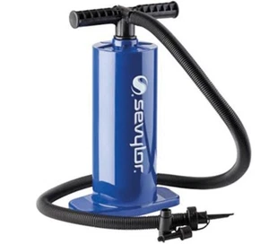 Sevylor manuelle Luftpumpe blau 2 x 2 Liter 46 x 22 cm Wassersport Boote Pumpsys - Bild 1 von 2