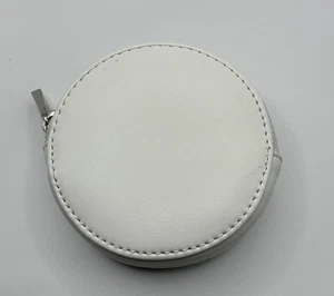 A Nice White Leather Michael Kors Belt Bag Coin Purse Circle Pouch Only! No Belt - Picture 1 of 6