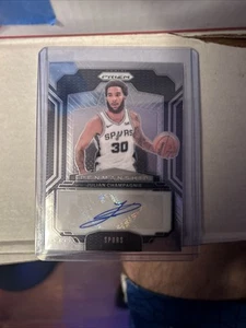 Panini Prizm 2024-25 - Caligrafía Julian Champagnie #PNM-8 Silver Prizm (AU) - Imagen 1 de 2