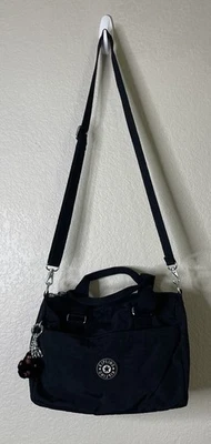 Kipling Folki KI7327 Bandolera Bolso de Hombro Cartera Doble Asas Negro Nylon Foto 1 de 4