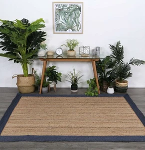 Jute Rug Runner Natural Handmade Braided Style Reversible Carpet Rustic look Rug - Foto 1 di 10