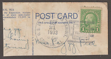 EDSROOM-O14807 US 632 Used on Piece RR Postal Car Exhibit Cancel 9/21/1933