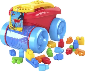 Fisher-Price Blue Block Schaufelwagen Bauspielzeug für Kleinkinder, 21 Teile - Bild 1 von 12