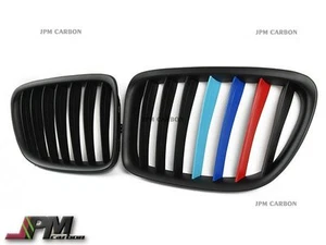 Matte Black Front M Color Grill Grille For BMW E84 X1 20i 28i 35i SUV 2010-2015 - Picture 1 of 4